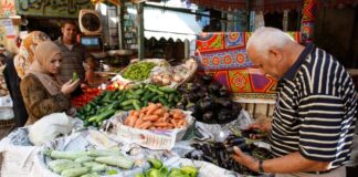 "أجيب لكم منين".. شعار المرحلة مواطنون في سوق مصرية للخضروات