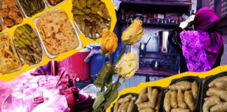 عاملة موسمية.. ورود تذبُل على نصبة شاي أمام محطة مترو عاملة موسمية.. وردة تذبُل على نصبة شاي أو أمام المترو