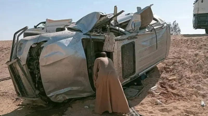 صورة متداولة من موقع الحادث (وكالات)