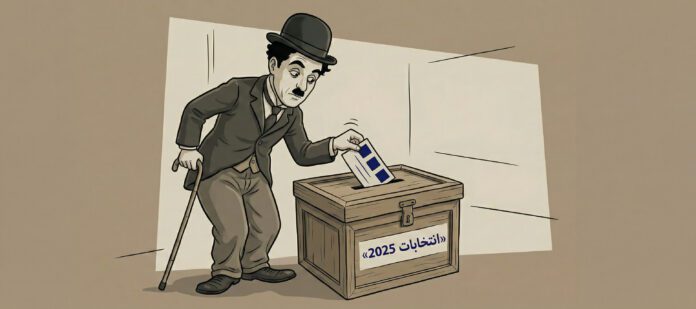 شارلي شابلن ينتخب (صورة تم إنتاجها بالذكاء الاصطناعي)